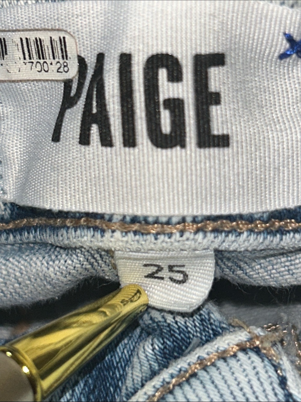 PAIGE Light Wash High-Rise Straight Leg Jeans - Picture 7 of 9
